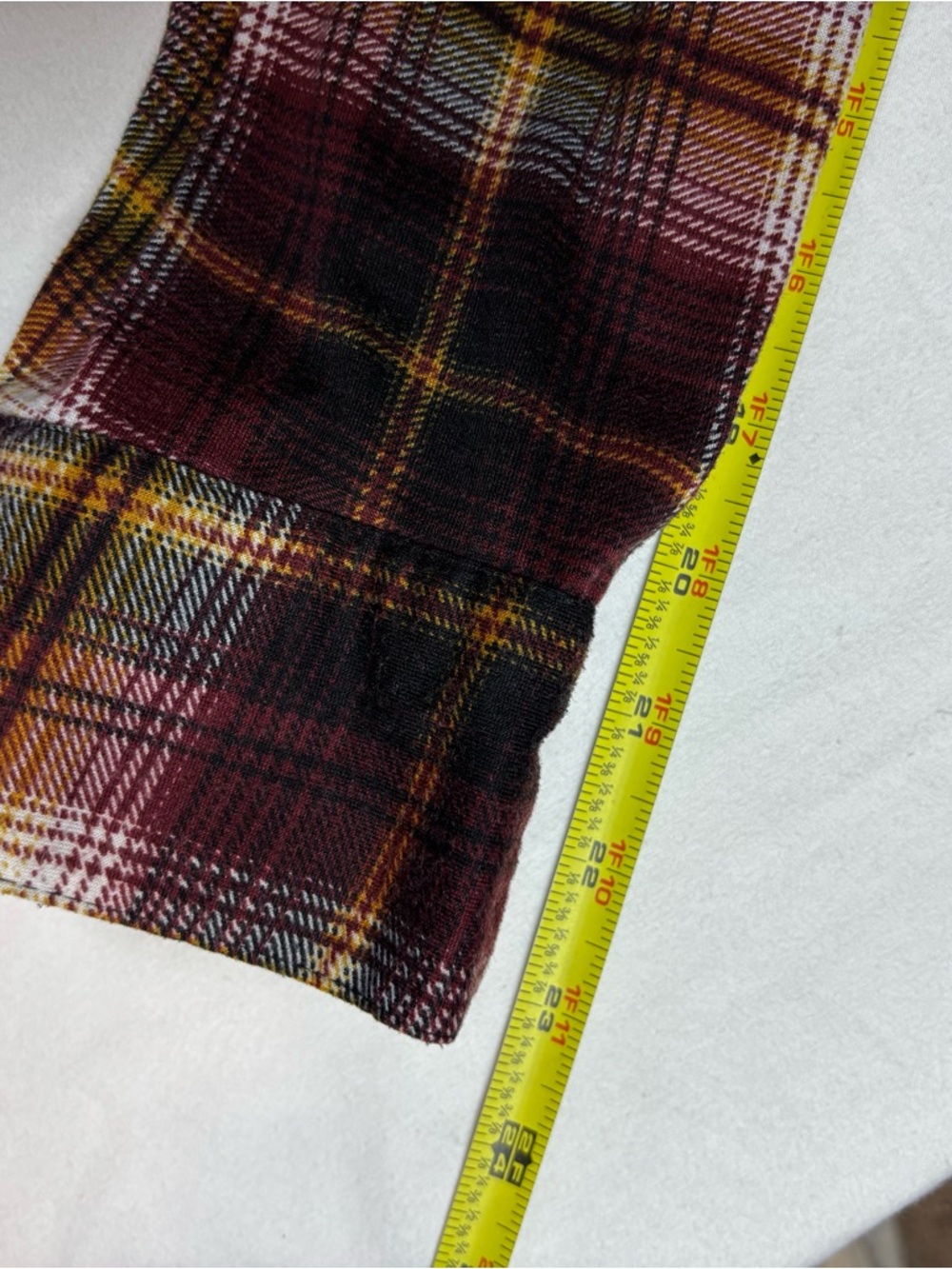 Love Potion Plaid Twist Front Shirt Women’s M Burgundy Long Sleeve Casual Top - Picture 7 of 8